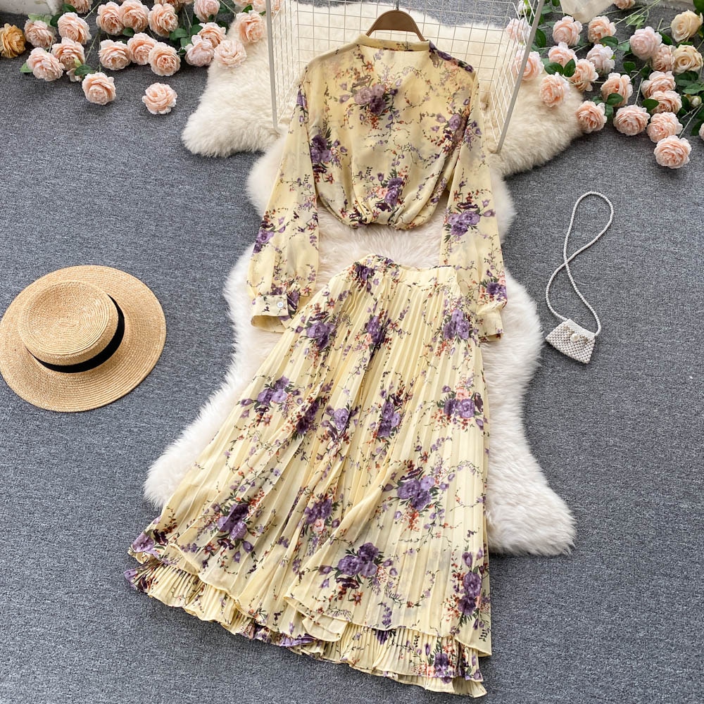 Vestido floral mujer